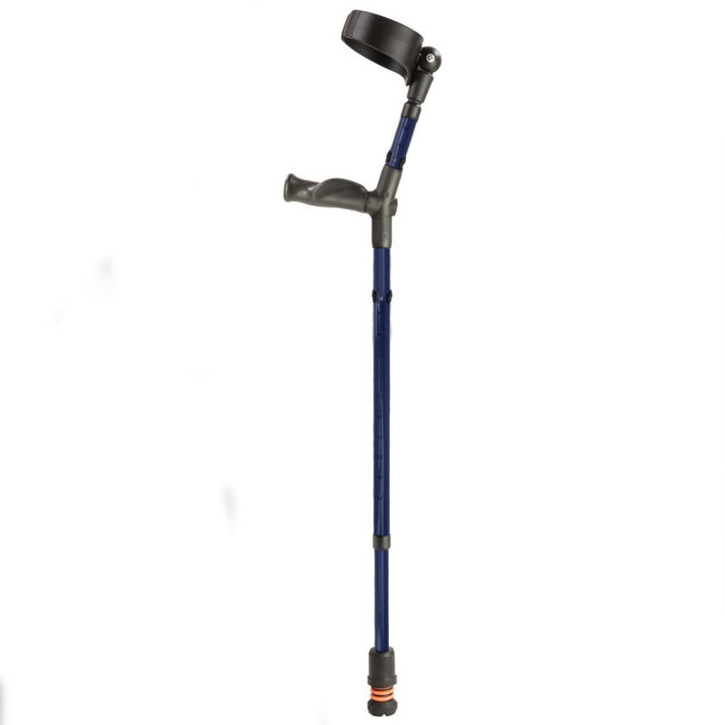 Flexyfoot Comfort Grip Double Adjustable Blue Crutch for the Right Hand